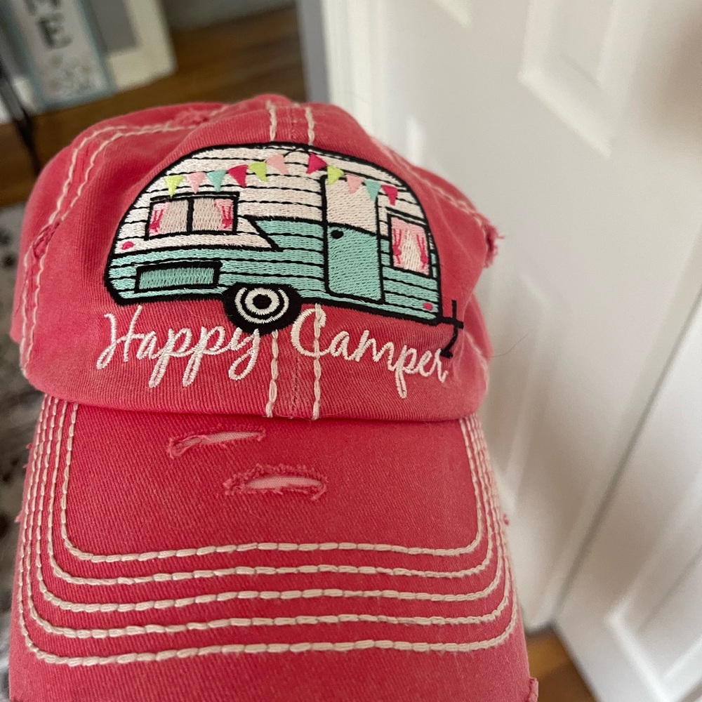 Pink Happy Camper Cap